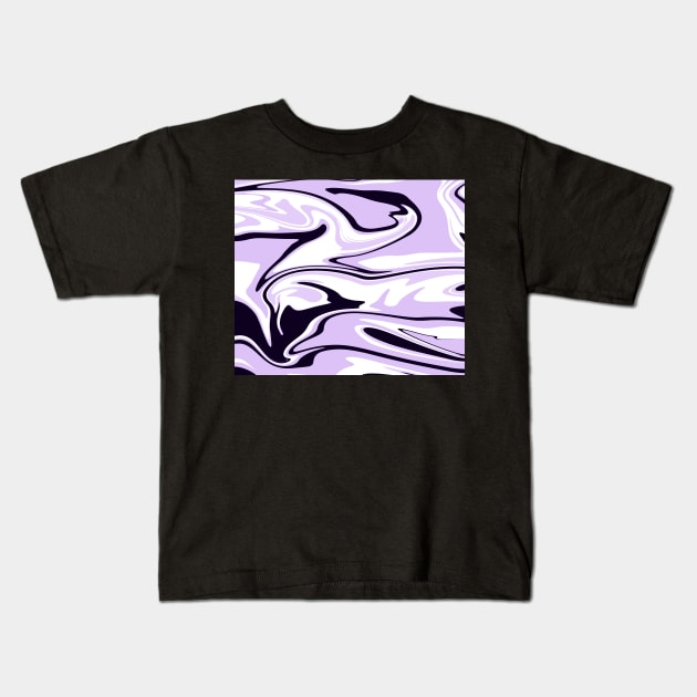 Marble color purple Kids T-Shirt by timegraf